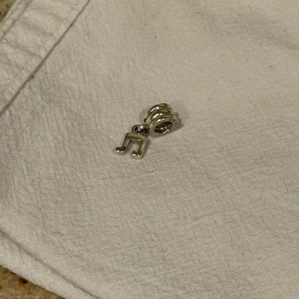 Authentic Pandora Sterling Silver Music Note Dangle Charm